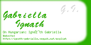 gabriella ignath business card